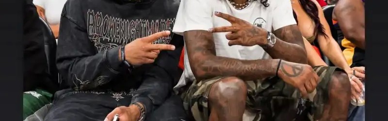 pg电子官网-杰伦-格林更新ins，晒出与狄龙一同观看水星比赛照片